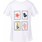 Trender Çerçeve Baskılı Ekru Kız Çocuk T-Shirt 8040 - 13 - 14 Yaş
