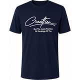 Trender Creativizm Baskı Süpreme Indigo Erkek T-Shirt 226-16 - İndigo - XL