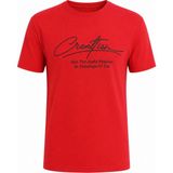 Trender Creativizm Baskı Süpreme Kırmızı Erkek T-Shirt 226-16 - L