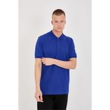 Trender Düz Pike Polo Yaka Erkek T-Shirt 2127 Saks - XL
