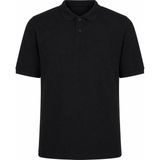 Trender Düz Pike Siyah Erkek Polo Yaka T-Shirt 2127B - 5XL