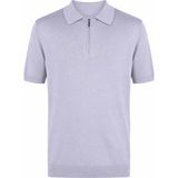 Trender Düz Yarım Fermuarlı Gri Erkek Polo Yaka T-Shirt 16357-15965