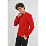 Trender Erkek Kazak Kırmızı 6617 Sosis O Yaka - L