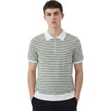 Trender Gipeli Waffle Yarım Fermuarlı Çizgili Erkek T-Shirt 4055 Nefti