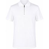 Trender Likralı Petek Yakalı Yarım Fermuarlı Ekru Erkek Polo Yaka T-Shirt 2938
