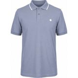 Trender Logolu Pike Çizgi Yaka Açık Gri Erkek Polo Yaka T-Shirt 2063 - XL