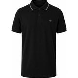 Trender Logolu Pike Çizgi Yaka Siyah Erkek Polo Yaka T-Shirt 2063 - M