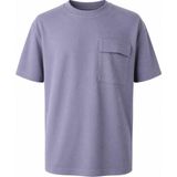 Trender Modelli Cepli O Yaka Açık Gri Erkek T-Shirt 2351-1