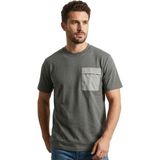 Trender Modelli Cepli O Yaka Erkek T-Shirt 2351-1 Açık Haki - 2XL