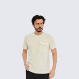 Trender Modelli Cepli O Yaka Erkek T-Shirt 2351-1 Ekru - Açık Ekru - 2XL