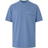 Trender Modelli Cepli O Yaka Mavi Erkek T-Shirt 2351-1