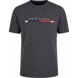 Trender New York Baskı Süpreme Antrasit Erkek T-Shirt 226-17 - XL