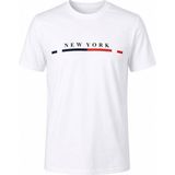 Trender New York Baskı Süpreme Beyaz Erkek T-Shirt 226-17 - XL
