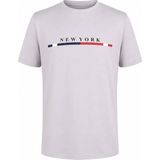 Trender New York Baskı Süpreme Gri Erkek T-Shirt 226-17 - XL