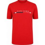 Trender New York Baskı Süpreme Kırmızı Erkek T-Shirt 226-17 - L