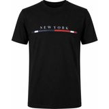 Trender New York Baskı Süpreme Siyah Erkek T-Shirt 226-17