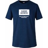 Trender O Yaka Erkek T-Shirt Classic Aesthetıc - İndigo