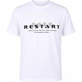 Trender Restart Baskı Süpreme Beyaz Erkek T-Shirt 226-05 - L