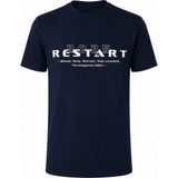 Trender Restart Baskı Süpreme Indigo Erkek T-Shirt 226-05 - İndigo - XL