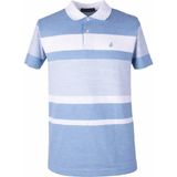 Trender Ringelli Erkek Polo Yaka T-Shirt 352 - Açık Mavi - Beyaz