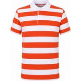 Trender Ringelli Turuncu Erkek Polo Yaka T-Shirt 352 - XL