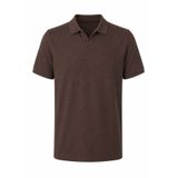 Trender Waffle Kahverengi Erkek Polo Yaka T-Shirt 2645