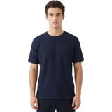 Trender Waffle O Yaka Erkek T-Shirt 2709 Indigo - İndigo - M