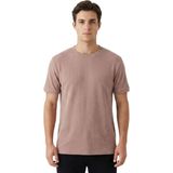 Trender Waffle O Yaka Erkek T-Shirt 2709 Pudra - Açık Pudra