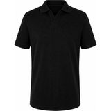 Trender Waffle Siyah Erkek Polo Yaka T-Shirt 2645