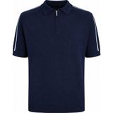 Trender Yarım Fermuarlı Lacivert Erkek Polo Yaka T-Shirt 17433