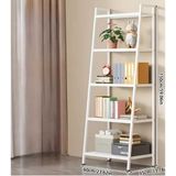 TRENDESK 5 Katlı Merdiven Kitaplık Metal Çerçeve Açık Raf Düzenleyici Beyaz Dikey Depolama Rafı 60*150 CM