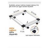 Trendesk Beyaz Eşya Altlığı Çeksür Tekerlekli Çamaşır,Bulaşık, Buzdolabı Makinesi Altlığı 61,5*51,5 1080-