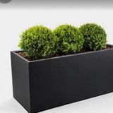 Trendesk galvaniz Sınır Saksılık, çiçeklik ,çiçek standı texture mat siyah 25*60*50