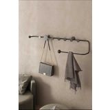 TRENDESK Metal Duvar Askısı Metal Askılık Elbise Askılığı Siyah 80 Cm 1060-Cn