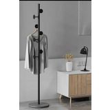 Trendesk Metal Siyah Ayaklı Askılık Elbise Askısı Portmanto Askılık 165x32 Cm