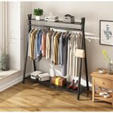 Trendesk Metal Siyah Konfeksiyon Askısı Ayaklı Askılık Elbise Askılığı 150*165 Cm 6017-Nrm
