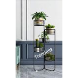 Trendesk Modern 5 Katlı Metal Siyah Çiçeklik Saksı Standı Saksılık