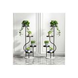 TRENDESK Siyah Luxury 5 katlı Metal Saksılık Salon & Balkon İçin Modern Çicek Standı 40*120 cm