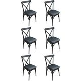 Trendevim Tonet Sandalye Plastik Sırt Sünger Minder Mutfak, Balkon ve Salon Sandalyesi Cafe Sandalye 6 Adet Fiyatıdır - Siyah