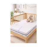Trendexa 10 cm Süngerli Bebek Çocuk Beşik Yatağı Nano 60X120 Yıkanabilir Kılıflı Park Yatak Oyun Parkı - Çok Renkli