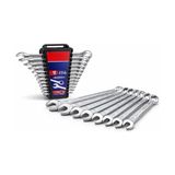 Trendexa 12 Parça Kombine Anahtar Takımı | Cr-V Chrome Vanadium Çelik | Açık Ağız ve Yıldız Kombinasyon | 6-22 mm Set - Çok Renkli