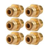 Trendexa 1/4 Inç x 1/2 Inç Mnpt Azaltma Adaptörü, 6'lı Paket, Pirinç, Pex Boru, Bakır, Cpvc, Pe-Rt, Hdpe, U110LF - Çok Renkli