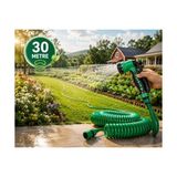 Trendexa 30 Metre Spiralli Hortum Seti 8 Fonksiyonlu Sulama Tabancası, Araç Yıkama, Bahçe Sulama, Spiral Tasarım, Kolay Depolama, Çok Amaçlı Kullanım - Standart
