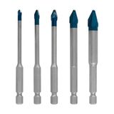 Trendexa 5 Parça Hex-9 Hardceramic Matkap Ucu Seti; Sert Fayanslar Için, Ø 4-10 mm - Çok Renkli