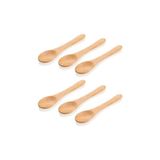 Trendexa 6'lı Bambu Ölçü ve Baharat Kaşığı Seti; Çok Renkli, 13 cm