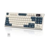 Trendexa Anahtar, RK86 Kablosuz Mekanik Klavye, Gaming Klavye Conta Montajlı, 3 Mod (2.4ghz/bluetooth/type C) Apex Pro Tkl Rgb 75% Oyuncu Klavyesi, Tft Renkli Ekran, Topuz, Hot Swappable Doğrusal - Çok Renkli
