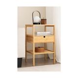 Trendexa Bambu 3 Katlı Çekmeceli Oturma Odası ve Yatak Odası Ofis Için Depolama Raflı Komodin –JW-22230 B/3 C1-1-289 - Çok Renkli