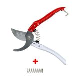 Trendexa Budama Bağ Üzüm Makası, Eğri Tasarım, Kırmızı, 21 cm - 10 cm
