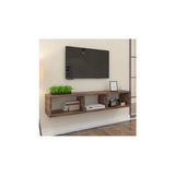 Trendexa Ceviz 140 cm Tv Ünitesi; Duvar Rafı ve Kitaplık - Çok Renkli
