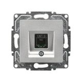 Trendexa Eqona Metallic Gümüş Numeris Açılı Telefon Prizi (Cat3) (Mkz) - Çok Renkli